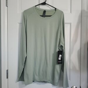 NWT Lululemon Metal Vent Tech XXL Men's FogGreen Long Sleeve Shirt
